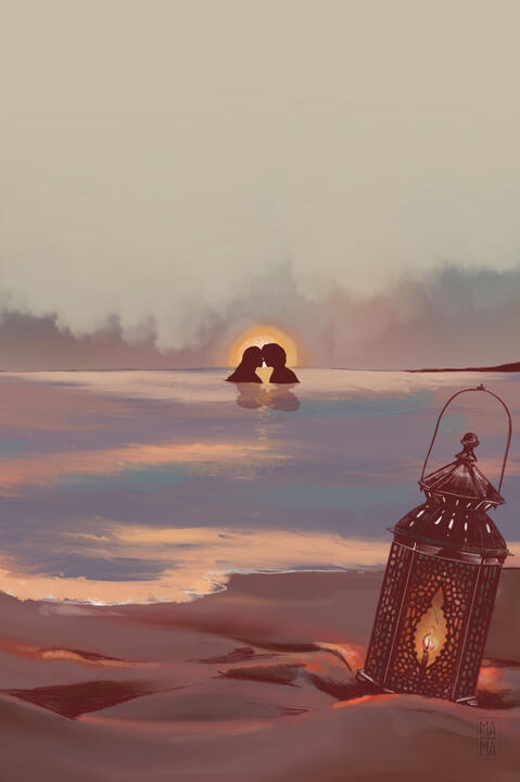 Romantasy scene from The Crimson Moth Romantasy scene from The Crimson Moth