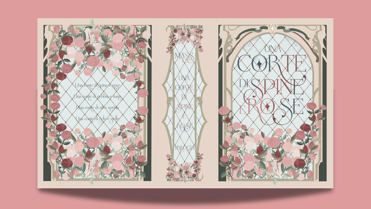 UNA CORTE DI SPINE E ROSE - Dustjacket, progetto personale